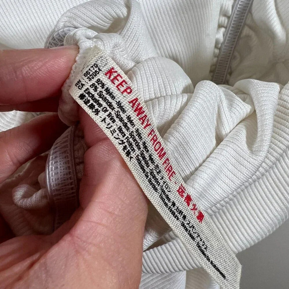 Intimately Free People On Your Side Ruched Bodysuit Size XS White Square Neck - Picture 11 of 11